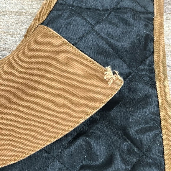 CARHARTT -- BROWN - SIZE MEDIUM - DUCK INSULATED DOG CHORE COAT JACKET Velcro - Picture 5 of 12